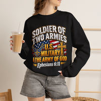 Load image into Gallery viewer, Soldier of Two Armies U.S. Military &amp; Army of God Sweatshirt