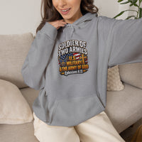 Load image into Gallery viewer, Soldier of Two Armies Christian Military Hoodie