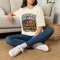 Load image into Gallery viewer, Soldier of Two Armies U.S. Military Christian T-Shirt