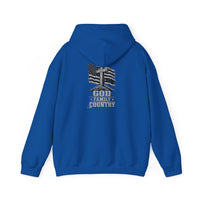 Load image into Gallery viewer, God, Guns &amp; Country American Flag Hoodie