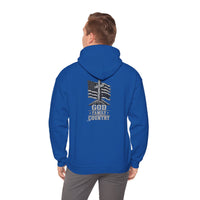 Load image into Gallery viewer, God, Guns &amp; Country American Flag Hoodie