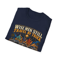 Load image into Gallery viewer, Wise Men Still Travel by Truck T-Shirt – Ram Ford Chevy Christmas Design
