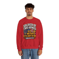 Load image into Gallery viewer, Soldier of Two Armies U.S. Military &amp; Army of God Sweatshirt