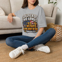 Load image into Gallery viewer, Soldier of Two Armies U.S. Military Christian T-Shirt