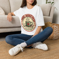 Load image into Gallery viewer, Cool Moms Pray Christian T-Shirt | Coffee &amp; Bible Retro Badge Tee for Moms