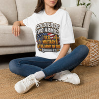 Load image into Gallery viewer, Soldier of Two Armies U.S. Military Christian T-Shirt