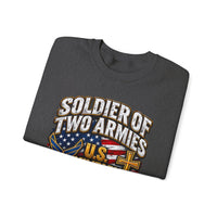 Load image into Gallery viewer, Soldier of Two Armies U.S. Military &amp; Army of God Sweatshirt