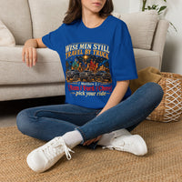 Load image into Gallery viewer, Wise Men Still Travel by Truck T-Shirt – Ram Ford Chevy Christmas Design