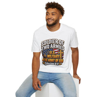 Load image into Gallery viewer, Soldier of Two Armies U.S. Military Christian T-Shirt