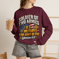 Load image into Gallery viewer, Soldier of Two Armies U.S. Military &amp; Army of God Sweatshirt