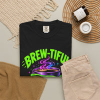 Load image into Gallery viewer, Brew-tiful Coffee Tee — Retro Neon Coffee Cup Graphic T-Shirt