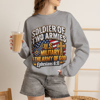 Load image into Gallery viewer, Soldier of Two Armies U.S. Military &amp; Army of God Sweatshirt