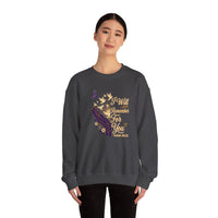 Load image into Gallery viewer, I Will Remember For You Alzheimer's Christian Sweatshirt | Isaiah 49:15 Purple Ribbon Dove Tee
