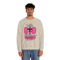 Load image into Gallery viewer, With God All Things Are Possible Faith Crewneck Sweatshirt