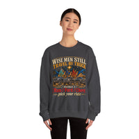 Load image into Gallery viewer, Wise Men Still Travel by Truck Crewneck Sweatshirt
