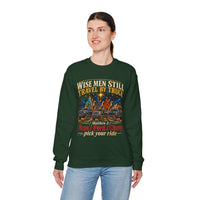 Load image into Gallery viewer, Wise Men Still Travel by Truck Crewneck Sweatshirt