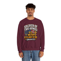 Load image into Gallery viewer, Soldier of Two Armies U.S. Military &amp; Army of God Sweatshirt