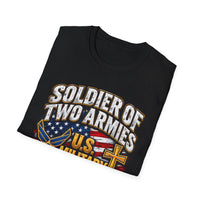 Load image into Gallery viewer, Soldier of Two Armies U.S. Military Christian T-Shirt