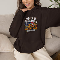 Load image into Gallery viewer, Soldier of Two Armies Christian Military Hoodie