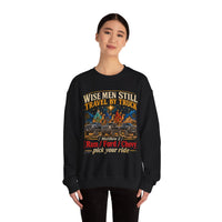 Load image into Gallery viewer, Wise Men Still Travel by Truck Crewneck Sweatshirt