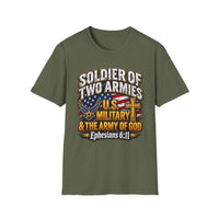 Load image into Gallery viewer, Soldier of Two Armies U.S. Military Christian T-Shirt