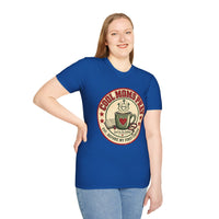 Load image into Gallery viewer, Cool Moms Pray Christian T-Shirt | Coffee &amp; Bible Retro Badge Tee for Moms