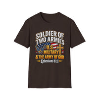 Load image into Gallery viewer, Soldier of Two Armies U.S. Military Christian T-Shirt