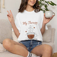 Load image into Gallery viewer, Coffee Therapy T-Shirt — "My Therapy" Cute Coffee Cup Tee