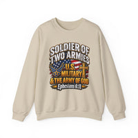 Load image into Gallery viewer, Soldier of Two Armies U.S. Military &amp; Army of God Sweatshirt