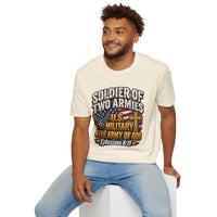 Load image into Gallery viewer, Soldier of Two Armies U.S. Military Christian T-Shirt