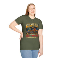 Load image into Gallery viewer, Wise Men Still Travel by Truck T-Shirt – Ram Ford Chevy Christmas Design