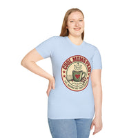 Load image into Gallery viewer, Cool Moms Pray Christian T-Shirt | Coffee &amp; Bible Retro Badge Tee for Moms
