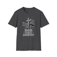 Load image into Gallery viewer, God Family Country American Flag T-Shirt