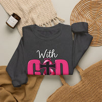 Load image into Gallery viewer, With God All Things Are Possible Faith Crewneck Sweatshirt