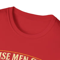 Load image into Gallery viewer, Wise Men Still Travel by Truck T-Shirt – Ram Ford Chevy Christmas Design