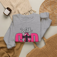 Load image into Gallery viewer, With God All Things Are Possible Faith Crewneck Sweatshirt