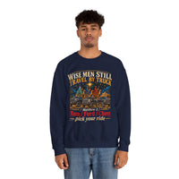 Load image into Gallery viewer, Wise Men Still Travel by Truck Crewneck Sweatshirt