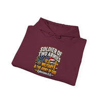 Load image into Gallery viewer, Soldier of Two Armies Christian Military Hoodie