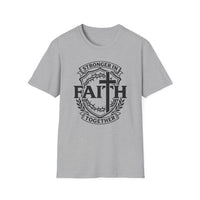 Load image into Gallery viewer, Stronger in Faith Together Christian Faith T-Shirt