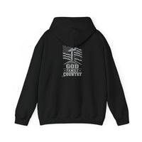 Load image into Gallery viewer, God, Guns &amp; Country American Flag Hoodie