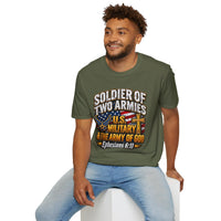 Load image into Gallery viewer, Soldier of Two Armies U.S. Military Christian T-Shirt