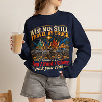 Load image into Gallery viewer, Wise Men Still Travel by Truck Crewneck Sweatshirt