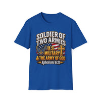Load image into Gallery viewer, Soldier of Two Armies U.S. Military Christian T-Shirt
