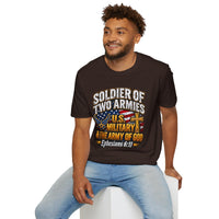 Load image into Gallery viewer, Soldier of Two Armies U.S. Military Christian T-Shirt