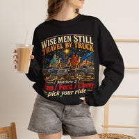 Load image into Gallery viewer, Wise Men Still Travel by Truck Crewneck Sweatshirt