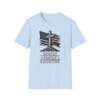 Load image into Gallery viewer, God Family Country American Flag T-Shirt