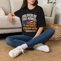 Load image into Gallery viewer, Soldier of Two Armies U.S. Military Christian T-Shirt