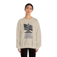 Load image into Gallery viewer, God &amp; Country American Flag Crewneck Sweatshirt