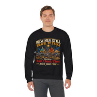 Load image into Gallery viewer, Wise Men Still Travel by Truck Crewneck Sweatshirt