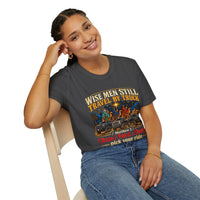Load image into Gallery viewer, Wise Men Still Travel by Truck T-Shirt – Ram Ford Chevy Christmas Design
